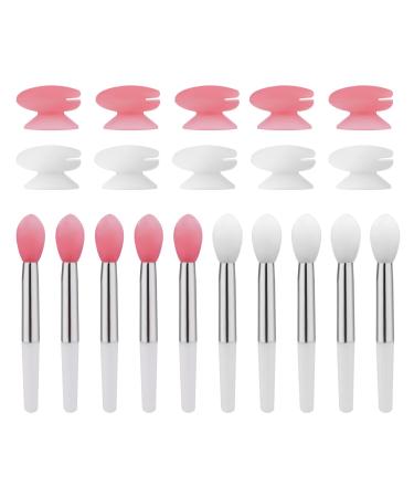 Silicone Lip Brushes with Covers 10pcs Lip Brushes for Lipsticks and 10pcs Covers Reusable Lip Applicators Silicone with Cap for Lip Gloss & Balm Eyeshadow Makeup (2 Colors) - Buy Online on GoSupps.com