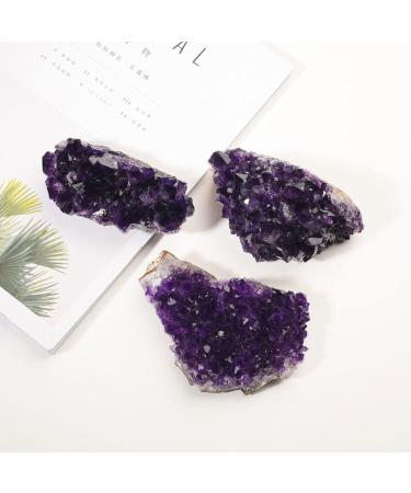 Natural Crystal Rough Natural Amethyst Crystal Clusters Stone Crystal Cluster Uruguay Raw Geode Quartz Reiki Gemstone Specimen Figurine for Home Decor approx200-250g Natural Luster (Size : Approx100- Approx100-150g - Buy Online on GoSupps.com