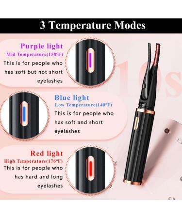 Heated Eyelash Curler - Electric Lash Lifting Kit with Temperature Control & Comb for Natural Curls | International Shipping Available - Buy Online on GoSupps.com
