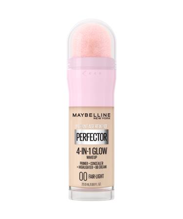 Maybelline New York Instant Age Rewind Instant Perfector 4-In-1 Glow Makeup - Primer Concealer Highlighter and BB Cream in 1 Fair/Light 0.68 fl oz 0.68 Fl Oz (Pack of 1) 00 FAIR/LIGHT