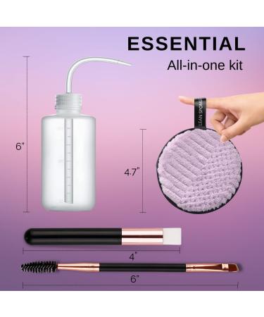 Eyelash Cleanser Kit for Extensions - Gentle Lash Wash for Extensions & Natural Lashes | Oil-Free Makeup Remover Shampoo - 60 ml - Buy Online on GoSupps.com