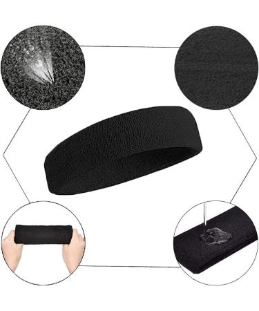 Buy Pack of 10 Sports Headbands for Men & Women | Cotton Sweatbands & Elastic Forehead Bands - Perfect for All Activities - Buy Online on GoSupps.com