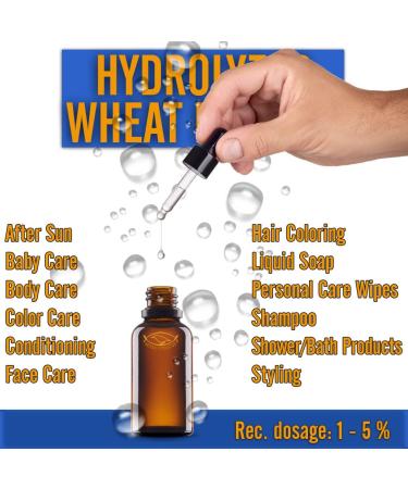 Buy Hydrolyzed Wheat Protein Liquid - 2oz for Hair Skin & Body Care - Ideal for DIY Shampoos & Conditioners - 2 Vials with Pipette & Screw Cap - International Shipping Available - Buy Online on GoSupps.com