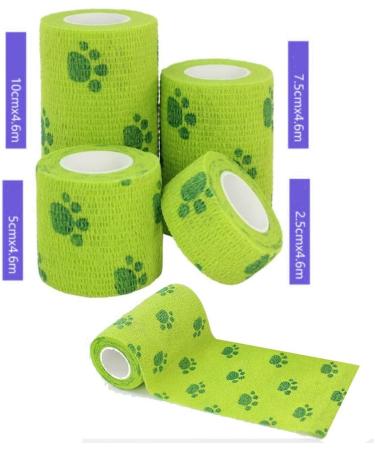 Cooliya 4 Rolls Elastic Non-Woven Pet Self-adhesive Bandage First Aid Medical Wrap for Dog Cat Horse (Green) - Buy Online on GoSupps.com