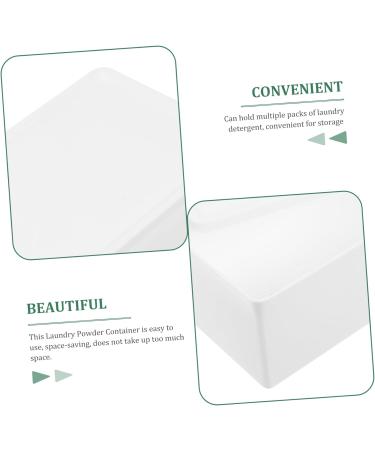 Outanaya Box Sheet Laundry Storage Box Laundry Beads Large Capacity Bucket Laundry Powders Holder 16.8X11X7.5CM White - Buy Online on GoSupps.com