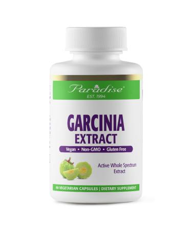 Paradise Herbs Garcinia Cambogia Active Whole Spectrum Extract Super Potent Ultra Pure Vegan Gluten Free Non-GMO 60 Vegetarian Capsules