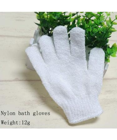 Healifty Peeling Bathroom Gloves - 8pcs White Five-Finger Body Washer & Shower Gloves for Adults & Kids | Practical & Colorful - Buy Online on GoSupps.com