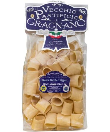  Italian Gourmet E.R. Il Vecchio Pastificio di Gragnano Pasta Mezzi Paccheri Rigati Gragnano IGP Premium Italian Durum Wheat Semolina Pasta 500g + 400g Box of 12 - Buy Online on GoSupps.com