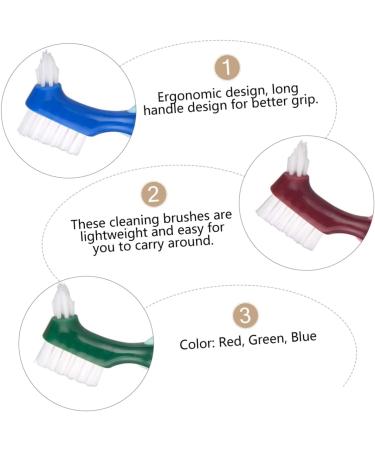 Beavorty Double-Headed Toothbrush for Dentures - 3 Pack Prosthesis Cleaner Double-Sided Brush for Artificial Teeth - Buy Online on GoSupps.com