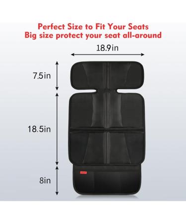 Car Seat Protector for Baby and Children - Thickest Padding for Leather & Fabric Upholstery - Black - Buy Online on GoSupps.com