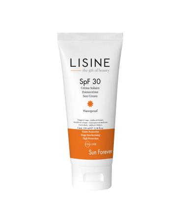 High Protection Sun Cream for Body and Face SPF30 Water Resistant for All Skin Types 100 ml - Moisturizing and Non-Greasy - LISINE