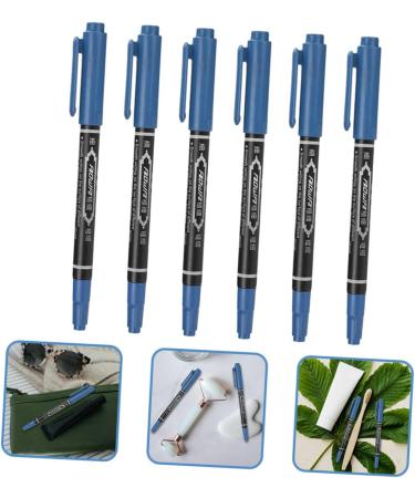 Beavorty 6pcs Eyebrow Marker Pen White Piercing Marking Pen Waterproof Makeup Maker Writing Brush Body 13.9x1.8cm Blue - Buy Online on GoSupps.com