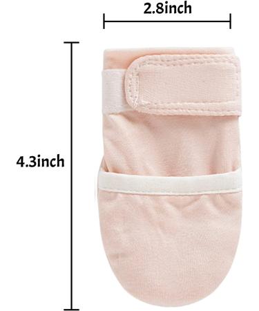 Soft Cotton Newborn Baby Mittens - Adjustable No Scratch Gloves for Infants 0-5 Months - Pink - Buy Online on GoSupps.com