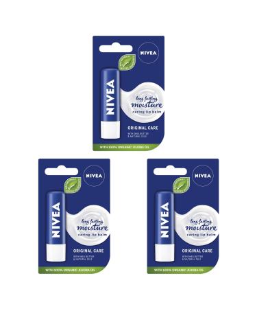 Pack of 3 Nivea Lip Care Balms Original