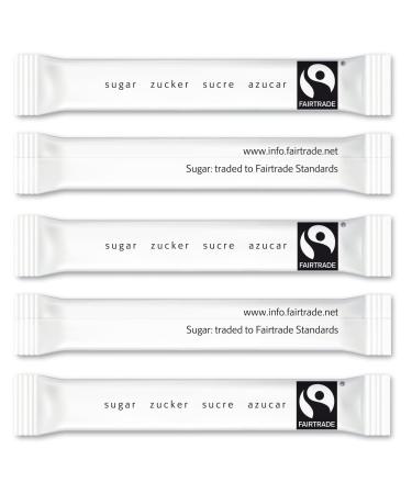Sugar sticks FAIRTRADE 1000 sticks filled with 3.5g white sugar
