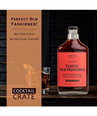 Cocktail Crate Old Fashioned Mixer | Handcrafted Award-Winning Craft Syrup with Aromatic Bitters & Demerara Sugar | 3-Pack 12.7 Fl Oz - Premium Mixer for Classic Cocktails - Buy Online on GoSupps.com