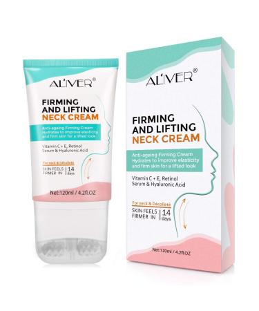 Neck Firming Cream, Neck Tightening and Lifting Cream, Moisturizer for Neck & Décolleté, Neck Cream for Anti-Aging, Wrinkles and Age Spots, Reduce Double Chin,Firm Sagging Skin, 120 ml