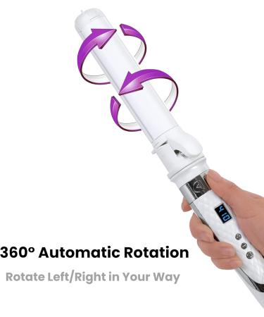 Rotating 2-in-1 Curling Iron & Flat Iron | Professional Tourmaline Ceramic Hair Straightener & Curler | 30s Fast Heating & 14 Temp Settings - Buy Online on GoSupps.com