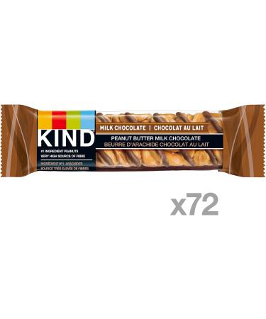 KIND Bars Peanut Butter Milk Chocolate Gluten Free 40 Grams 72 Count 6 Boxes - Buy Online on GoSupps.com