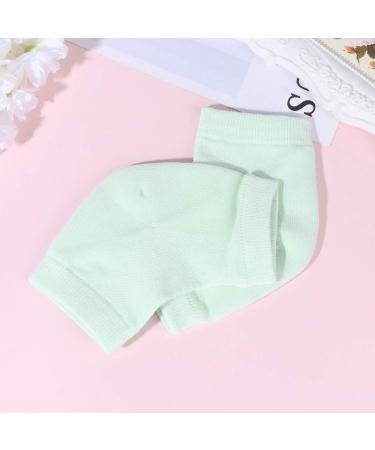 Cracked Heel Moisturizing Socks with Foot Lotion - Silicone Ankle Cuffs for Men & Women | Heel Pads in Light Green - Buy Online on GoSupps.com