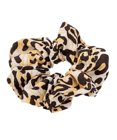 eexuujkl Large Hair Scrunchies Animal Leopard Print Stretchy Intestine Ornaments Decorative Ponytail Holder Elastics Hairs Band Leopard yello