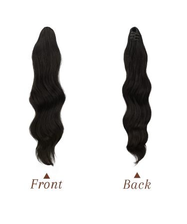 50 cm Fine Ponytail Extensions Clip - Darkest Brown Braid Hair Extensions for Women - Buy Online on GoSupps.com