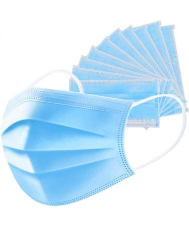 Shatchi disposable facial mask with ear loop 3 lint blue 100 pieces - Buy Online on GoSupps.com