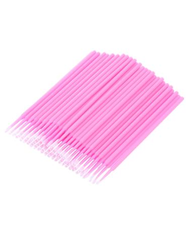 Healifty 100pcs Make up for Face Makeup Micro Brush Micro Applicator Brush Eyelash Brush Mascara Pink