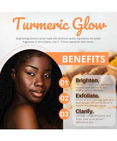 Joli Noir Brightening Turmeric Scrub with Honey, Cinnamon & Vitamin E - Fragrance-Free Exfoliating Face Sugar Scrub for Acne, Hyperpigmentation & Dullness - Buy Online on GoSupps.com