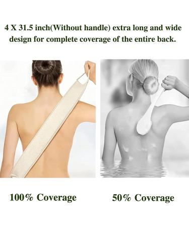 Natural Loofah Back Scrubber Set - Exfoliating Pads & Body Sponge for Deep Clean Skin Care - Buy Online on GoSupps.com