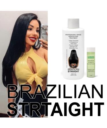 Real Brazilian Keratin Straightening Treatment Kit - Pro Results for Shiny Smooth Hair | Lasts 3-9 Months | 4 oz - Buy Online on GoSupps.com
