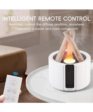Campfire Flame Diffuser - 250ml Aromatherapy Humidifier with Remote Control | Essential Oil Diffuser for Home Bedroom & Office | Auto Shut-Off & Night Light - Perfect Gift (Black - Buy Online on GoSupps.com