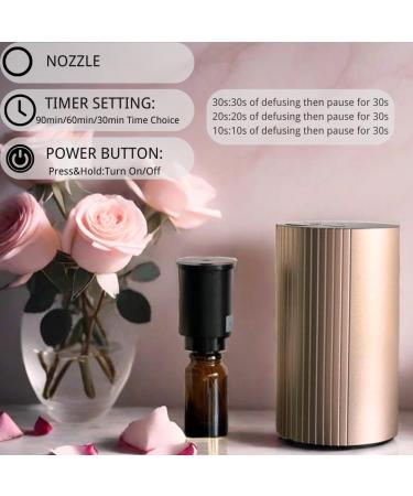 Waterless Rechargeable Essential Oil Diffuser - Home & Car Aromatherapy Nebulizer with Timer & 3 Mist Levels - Rose Gold - Buy Online on GoSupps.com