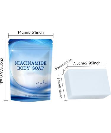 JUNHONGLI Niacinamide Soap Natural Goat Milk Soap Niacinamide Soap for Cleansing and Moisturizing the Face and Body 2 - Buy Online on GoSupps.com