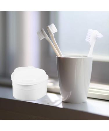 Premium Press Case Prosthesis Box with Brush Holder & Sieve - Travel-Friendly Prosthesis Container | Ideal for Bathroom & Cleaning - Buy Online on GoSupps.com