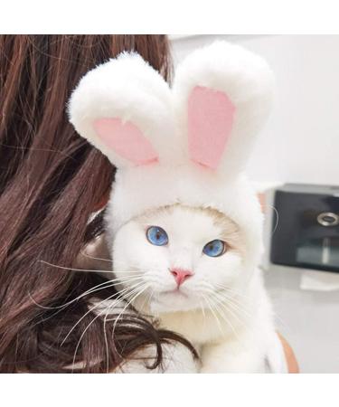 XIMISHOP Cute Costume Bunny Rabbit Hat with Ears for Cats & Small Dogs Party Costume Easter Pet Accessory Headwear - Buy Online on GoSupps.com