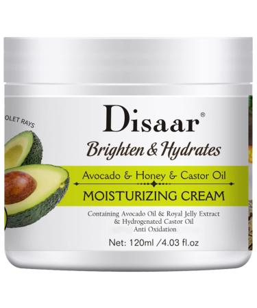 DISAAR Moisturizing Cream Avocado Honey Hydrates Nourishes Anti-Oxidation Body Skincare 120ml/4.03fl.oz