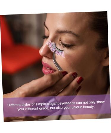 minkissy 5 Pairs Colored False Eyelashes Colored Lashes Colorful Lashes Cosplay Lashes Eyelashes with Color on The End Colorful Eyelashes Fake Eyelashes Chemical Fiber 3d Make up Clothing - Buy Online on GoSupps.com