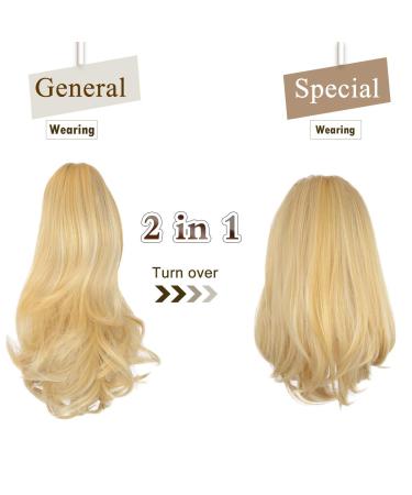 Shop Sofeiyan 33cm Long Curly Ponytail Extension - Natural Looking Light Blonde Clip-In Hair for Women - Buy Online on GoSupps.com