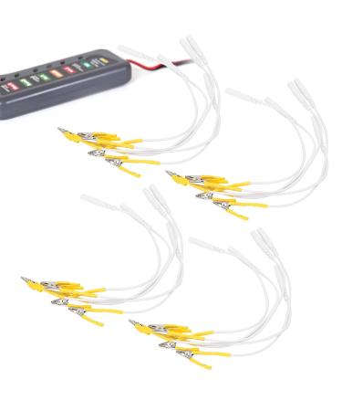 20 Pieces Acupuncture Wire Clips Yellow Direction Cable for Electronic Therapy & Massage Devices - Buy Online on GoSupps.com
