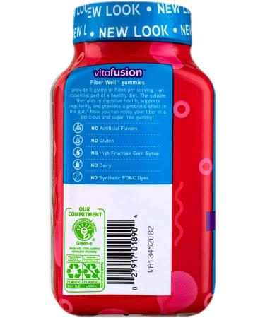 VitaFusion Fiber Well Gummies - Assorted Flavors - 90 Gummies (Pack of 3) | Fiber Supplement - Buy Online on GoSupps.com