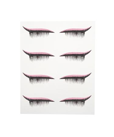 Beavorty 4 Pairs False Eyelashes Eye Makeup Sticker Women Wispy Eye Lashes Shiny Eyeliner Stickers Invisible Eye Line Strip Sticker Fake Lashes Eyelash Sticker Man Lip Gloss Plastic Dense