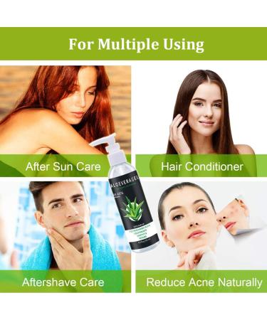 Aloe Vera Gel for Face Scalp & Hair - Soothing After Sun Moisturizer | International Shipping Available - Buy Online on GoSupps.com