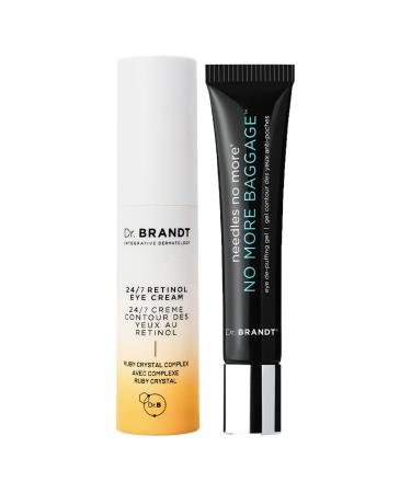 Dr. Brandt Bye Bye Dark Circles Duo - Includes No More Baggage (0.5 oz) & Bright This Way 24/7 Retinol Eye Cream (0.5 fl oz)