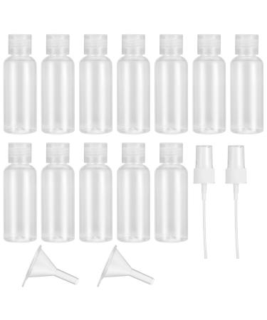 Tvnyoujia 12 pieces of travel bottles set 50 ml of empty plastic cosmetics travel bottles containers transparent air travel bottles with funnel and nozzles for filling travel - Buy Online on GoSupps.com