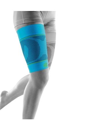Bauerfeind compression skylight volume "Sports Compression Sleeves Upper Leg" 1 pair of sleeves thighs Unisex for ball and endurance sports to strengthen the muscles Rivera L