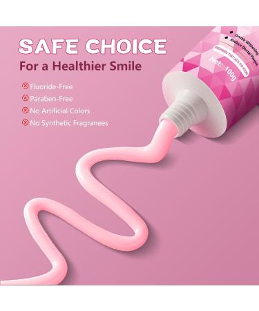 Niacinamide Whitening Toothpaste Effectively Whitens Teeth with Peach & Mint Flavor - Stain Removal Gum Care Fresh Breath 24HR Fluoride-Free Gentle Formula for Sensitive Teeth 1 - Buy Online on GoSupps.com