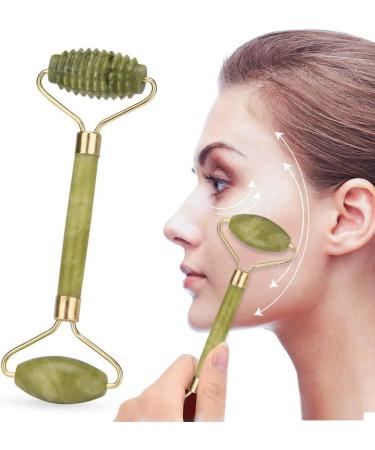 Jade Roller for Face facial roller Jade Roller Face Massager Facial Skin Care Tool Reduces Wrinkles and Tightens Skin Natural Real Jade Stone for Face Eye Neck Body (5 in 1) - Buy Online on GoSupps.com