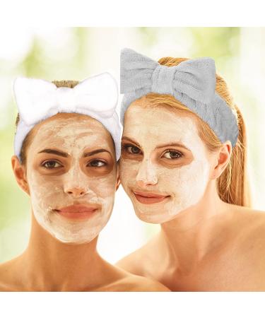 SONSENAI Bow Hair Band 4-Pack - Soft Carol Fleece Headbands for Women - Makeup Shower Headwraps - Multi-colored - Buy Online on GoSupps.com