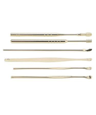 Portable Spiral Ear Wax Removal Tool Set - U Shape Ear Spoon Cleaner (Black/Yellow) - Buy Online on GoSupps.com